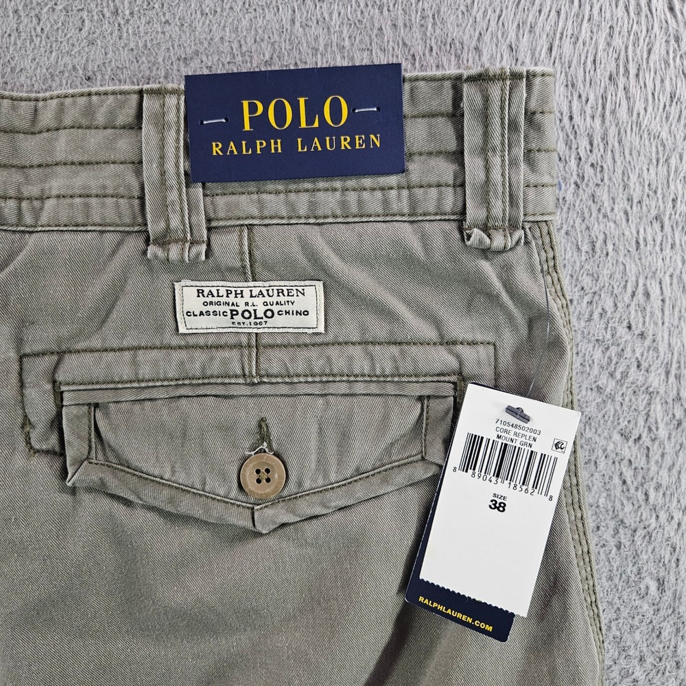 Polo Ralph Lauren Mens Cargo Shorts Size 38 Mount Green Classic Polo Chino NWT